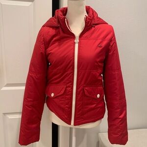 Lacoste Women's Vibrant Red Puffer Coat